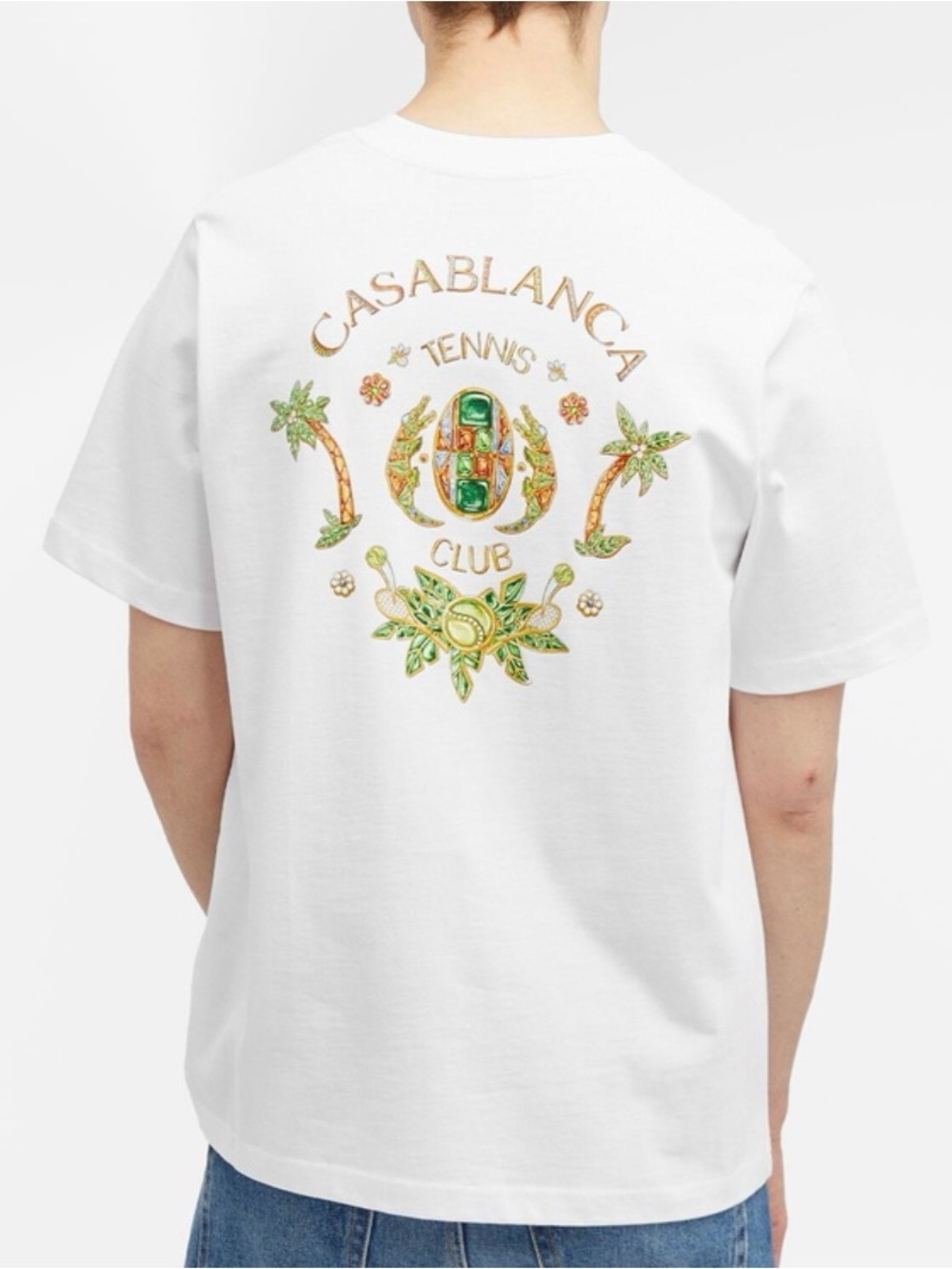 Casablanca Men's Joyeaux D'Afrique Tennis Club T-Shirt in White